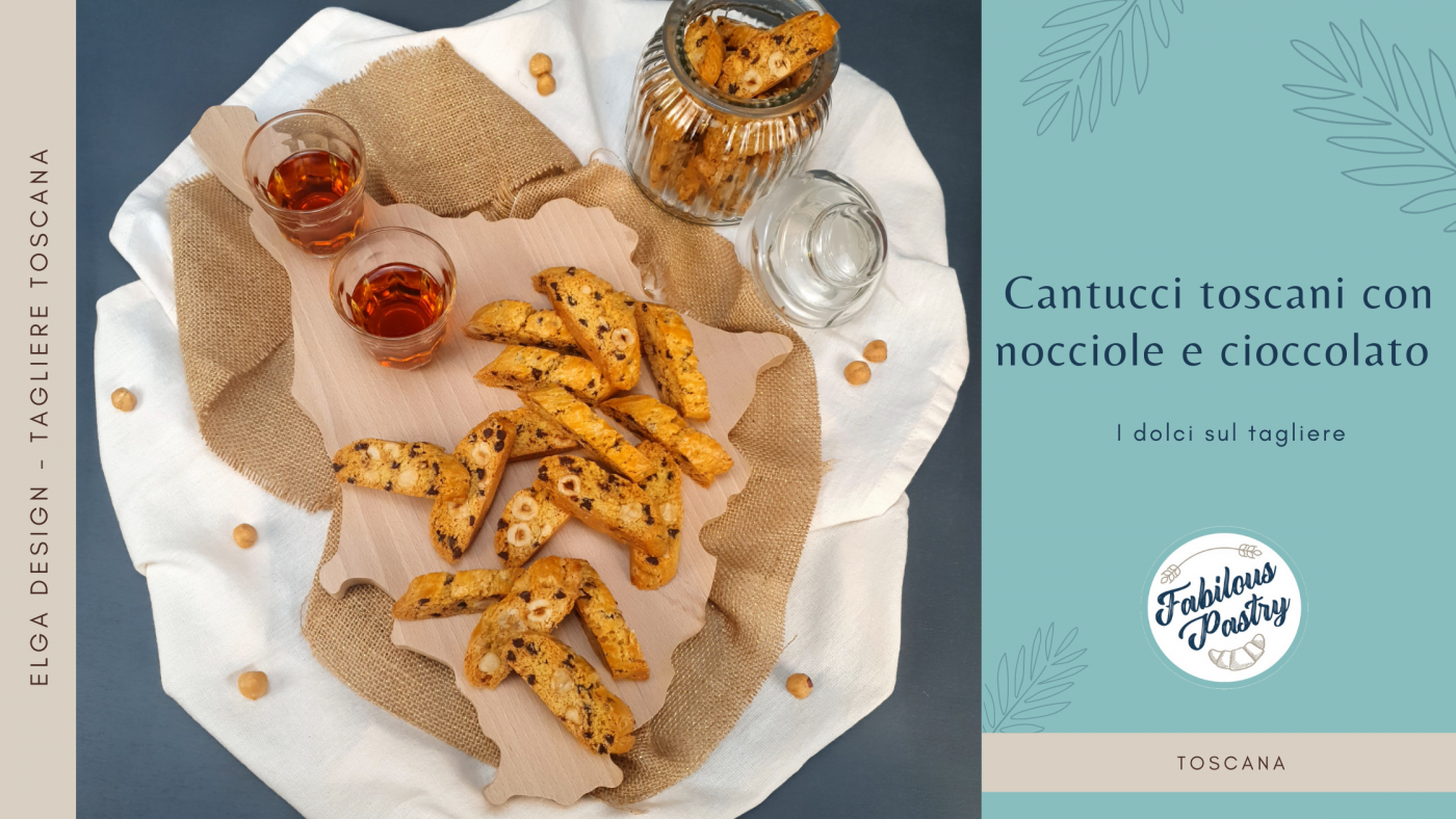 Cantucci toscani serviti su tagliere in legno di faggio regione Toscana